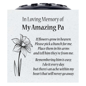Amazing Pa Daffodil If Flowers Grow In Heaven Memorial Grave Side Flower Vase Pot