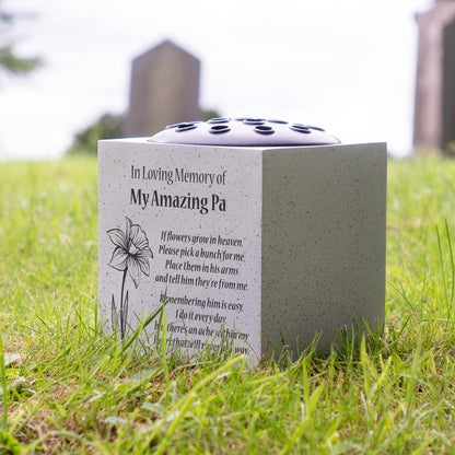Amazing Pa Daffodil If Flowers Grow In Heaven Memorial Grave Side Flower Vase Pot