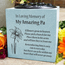 Load image into Gallery viewer, Grey Amazing Pa Daffodil If Flowers Grow In Heaven Memorial Grave Side Flower Vase Pot