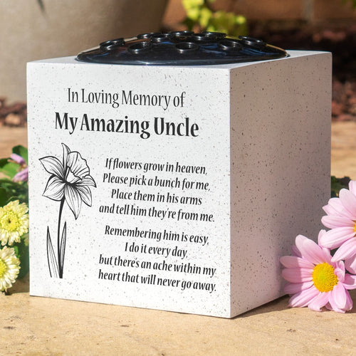 Amazing Uncle Daffodil If Flowers Grow In Heaven Memorial Grave Side Flower Vase Pot
