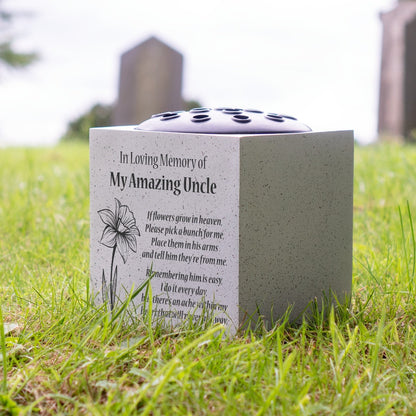 Amazing Uncle Daffodil If Flowers Grow In Heaven Memorial Grave Side Flower Vase Pot