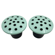 Load image into Gallery viewer, Set of 2 Memorial Grave Vases and Artificial Flowers Plastic Pot Insert Liner Floral Holders For Cemetery Headstone Mint