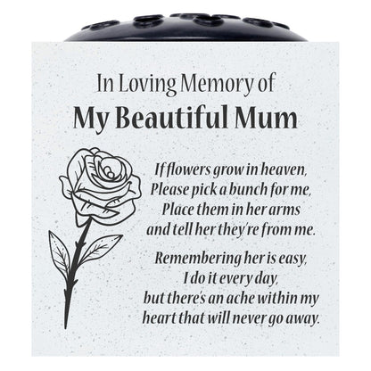 Beautiful Mum Rose If Flowers Grow In Heaven Memorial Grave Side Flower Vase Pot