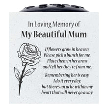 Load image into Gallery viewer, Beautiful Mum Rose If Flowers Grow In Heaven Memorial Grave Side Flower Vase Pot