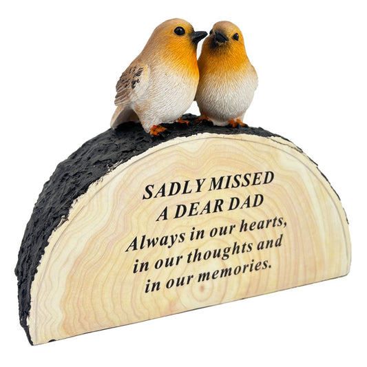 Special Dad Graveside Memorial Robin Bird Grave Plaque Ornament Decoration Sadly Missed