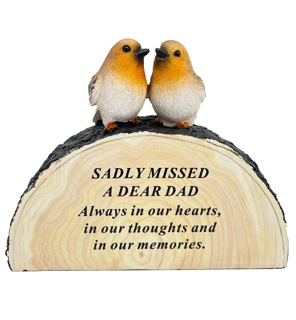 Special Dad Graveside Memorial Robin Bird Grave Plaque Ornament Decoration Sadly Missed