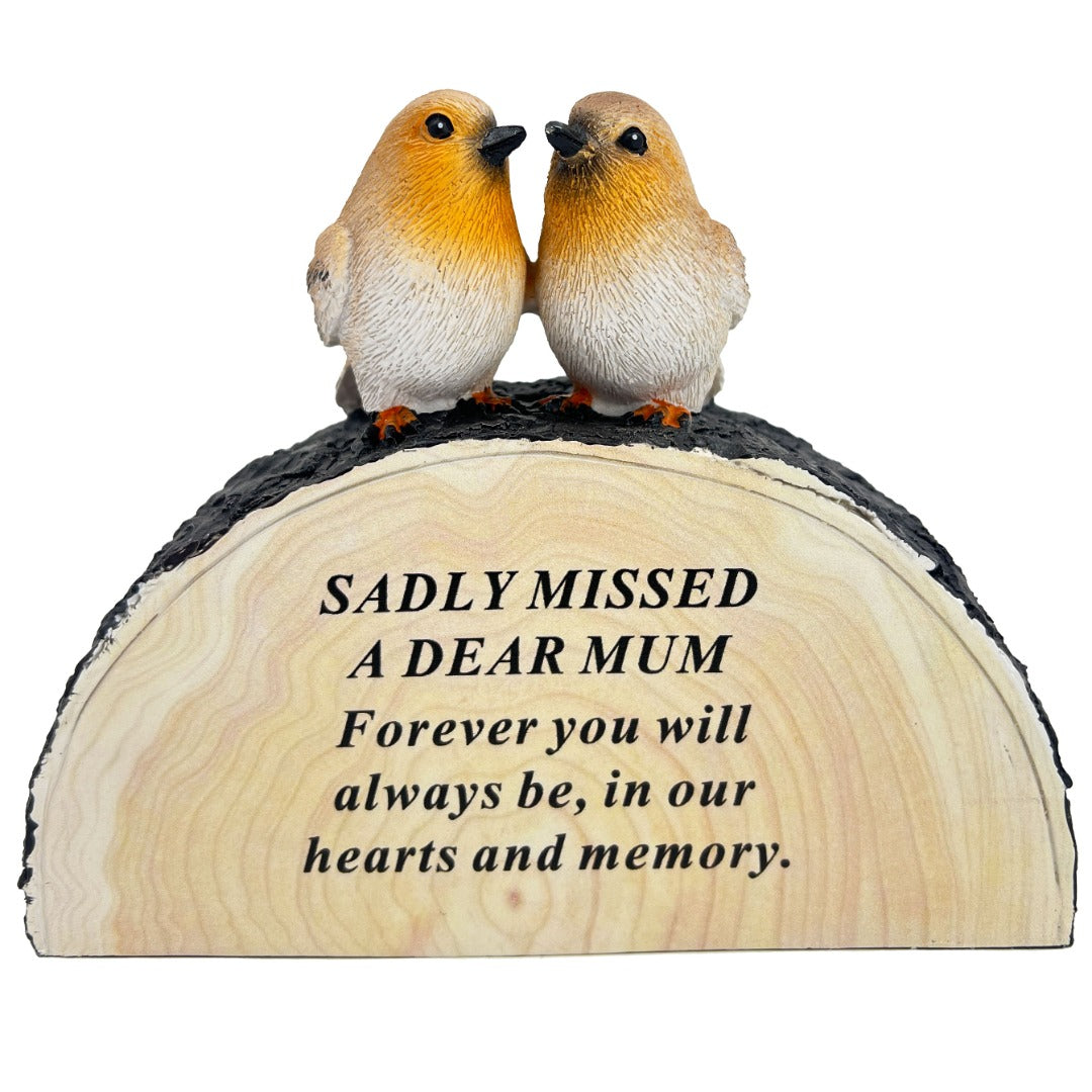 Special Mum Graveside Memorial Robin Bird Grave Plaque Ornament Decoration Sadly Missed