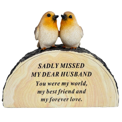 Special Husband Graveside Memorial Robin Bird Grave Plaque Ornament Decoration Sadly Missed