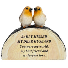 Load image into Gallery viewer, Special Husband Graveside Memorial Robin Bird Grave Plaque Ornament Decoration Sadly Missed