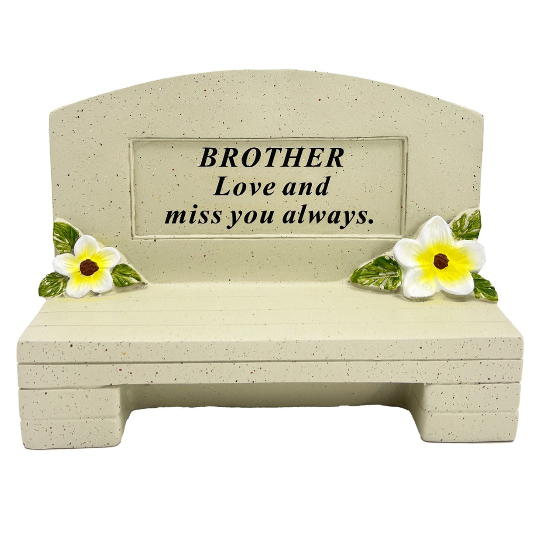 Special Brother Graveside Memorial Bench Grave Plaque Ornament Decoration Loved and Missed