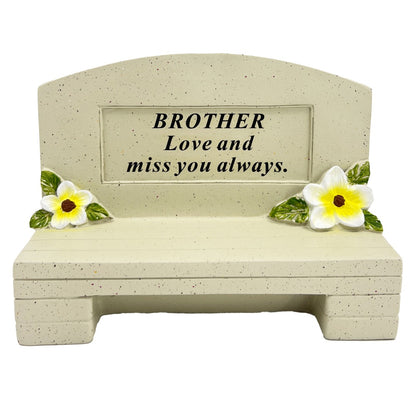 Special Brother Graveside Memorial Bench Grave Plaque Ornament Decoration Loved and Missed