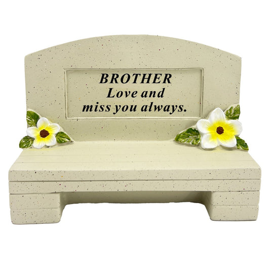 Special Brother Graveside Memorial Bench Grave Plaque Ornament Decoration Loved and Missed