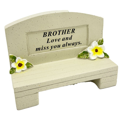 Special Brother Graveside Memorial Bench Grave Plaque Ornament Decoration Loved and Missed