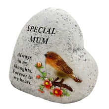 Load image into Gallery viewer, Special Mum Graveside Memorial Love Heart Robin Floral Grave Plaque Ornament Decoration