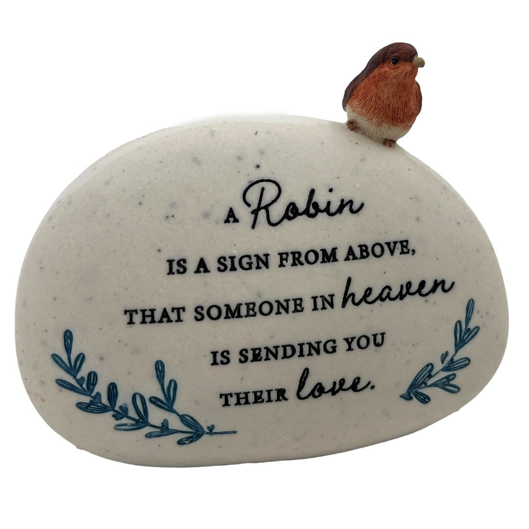 Robin Sign From Above Love Graveside Memorial Grave Plaque Ornament Decoration