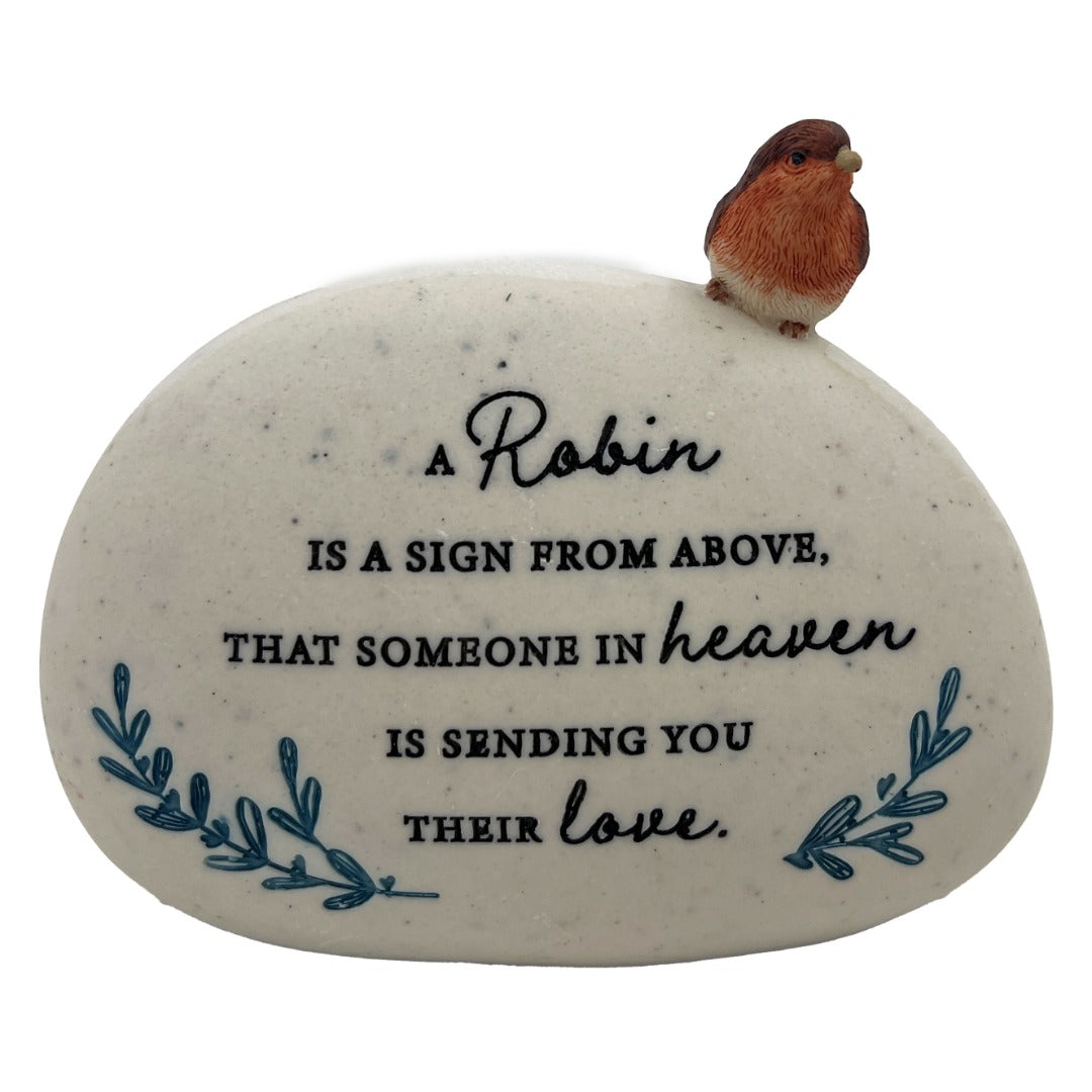 Robin Sign From Above Love Graveside Memorial Grave Plaque Ornament Decoration