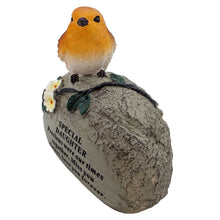 Load image into Gallery viewer, Special Daughter Graveside Memorial Robin Bird Resin Stone Grave Plaque Ornament Decoration Sadly Missed