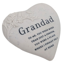 Load image into Gallery viewer, Grandad Memorial Floral Bird Heart Plaque Graveside or Garden Remembrance Ornament