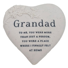 Load image into Gallery viewer, Grandad Memorial Floral Bird Heart Plaque Graveside or Garden Remembrance Ornament