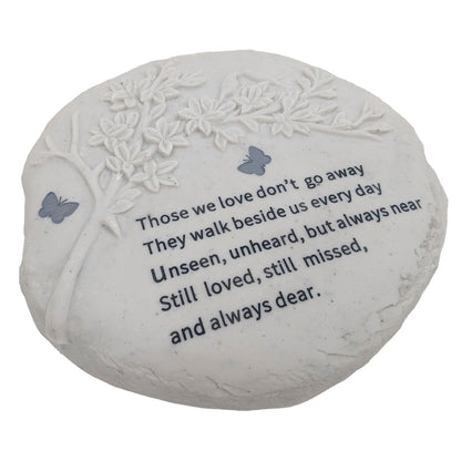 Memorial Graveside Stepping Stone Floral Tree Butterfly Garden Grave Plaque Ornament Tribute