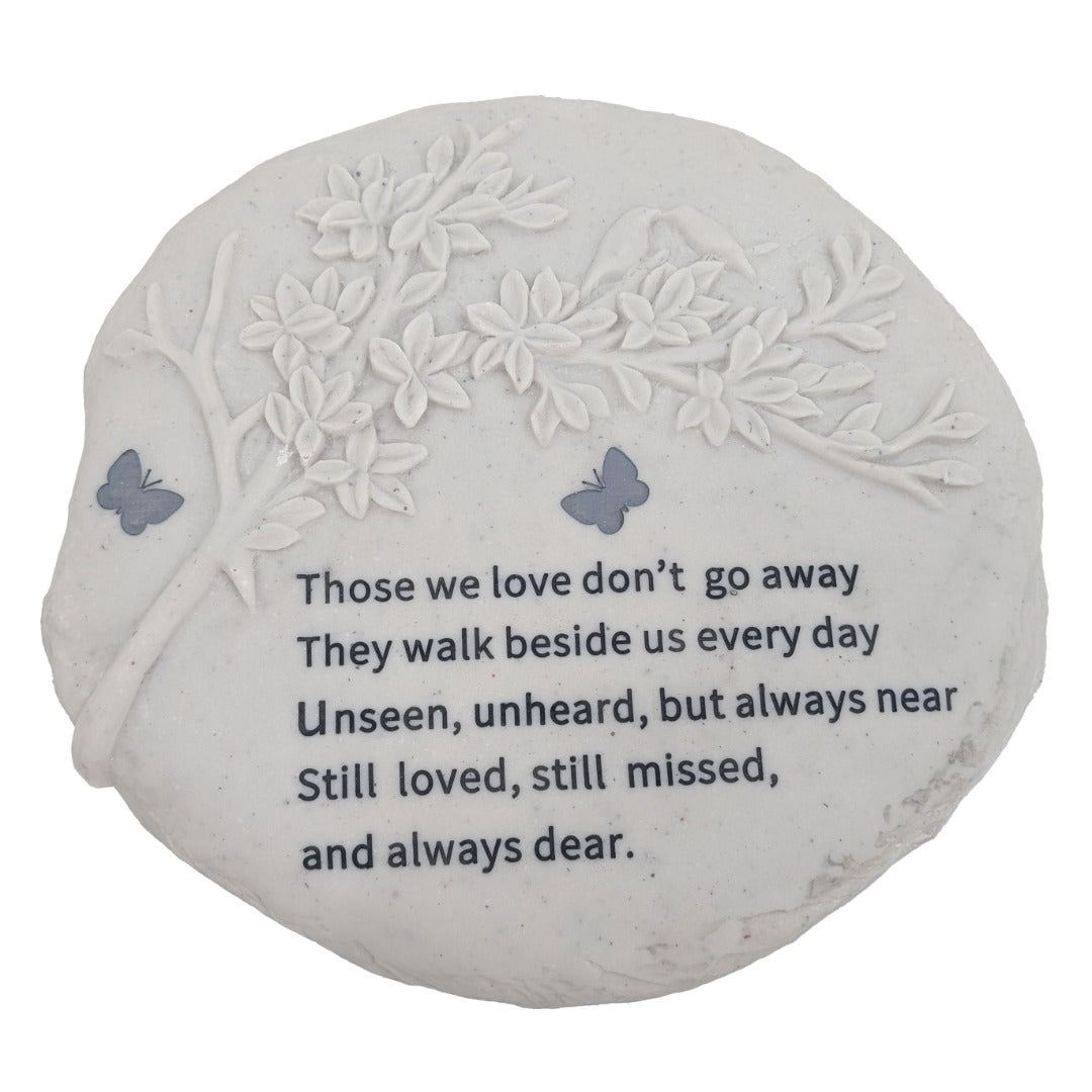 Memorial Graveside Stepping Stone Floral Tree Butterfly Garden Grave Plaque Ornament Tribute