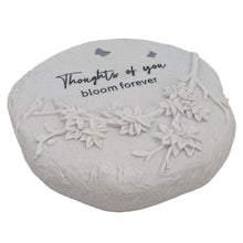 Load image into Gallery viewer, Thoughts of You Bloom Forever Memorial Graveside Stepping Stone Floral Tree Butterfly Garden Grave Plaque Ornament Tribute