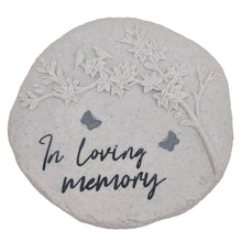 Load image into Gallery viewer, In Loving Memory Memorial Graveside Stepping Stone Floral Tree Bird Butterfly Garden Grave Plaque Ornament Tribute