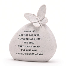 Load image into Gallery viewer, Memorial Butterfly Resin Stone Pebble Graveside Grave Ornament Goodbyes Are Not Forever