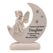 Load image into Gallery viewer, Daughter Memorial Fairy Moon Ornament Graveside Grave Tribute Dance Among Stars Plaque