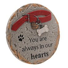 Load image into Gallery viewer, Always In Our Hearts Pet Dog Memorial Graveside Stepping Stone Paw Print Garden Grave Marker Plaque Ornament Tribute
