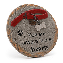 Load image into Gallery viewer, Always In Our Hearts Pet Dog Memorial Graveside Stepping Stone Paw Print Garden Grave Marker Plaque Ornament Tribute