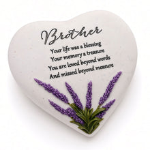 Load image into Gallery viewer, Special Brother Graveside Memorial Lavender Flower Love Heart Grave Plaque Ornament Decoration