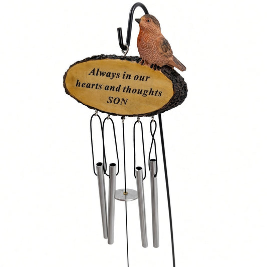 Son Sadly Missed robin memorial stake with chimes