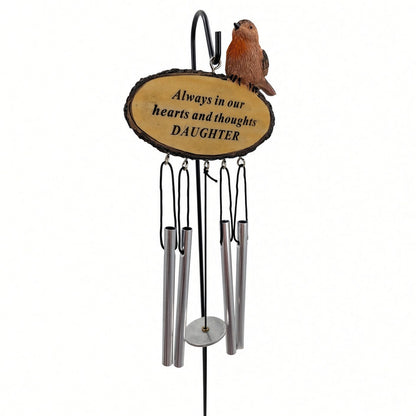 Daughter Sadly Missed Robin Bird Graveside Memorial Wind Chime