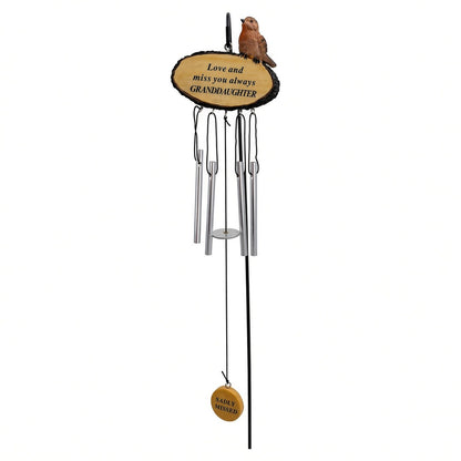 Granddaughter Sadly Missed Robin Bird Graveside Memorial Wind Chime