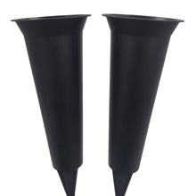 Load image into Gallery viewer, Set of 2 Black Plain Spiked Memorial Grave Flower Vases Holder
