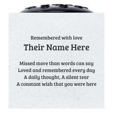Load image into Gallery viewer, Personalised Engraved Missed More than Words Can Say Graveside Memorial Flower Vase