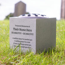 Load image into Gallery viewer, Personalised A Million Times Memorial Grave Vase ? Custom Cemetery Flower Pot, Graveside Plaque Marker, Remembrance Rose Bowl
