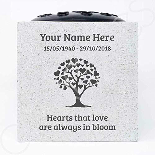 Personalised Hearts That Love Are Always In Bloom Graveside Memorial F ...