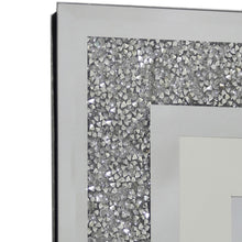 Load image into Gallery viewer, Wall Hanging Diamond Crushed Silver Mirror Aperture Photo frame