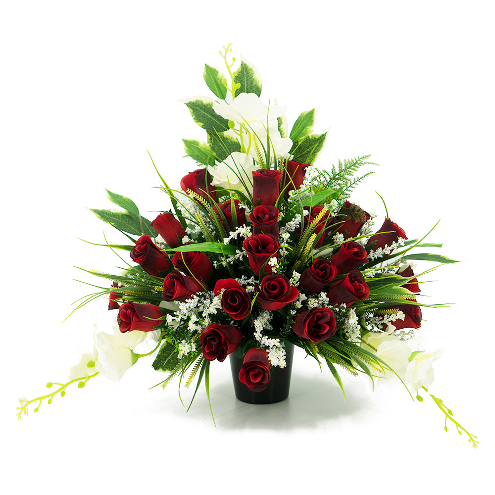 Lucas Red Rose Artificial Flower Memorial Arrangement