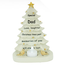 Load image into Gallery viewer, Special Dad Christmas Tree &amp; Robin Memorial Tealight Candle Ornament