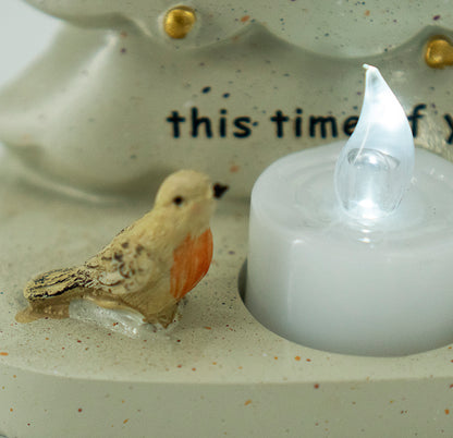 Special Son Christmas Tree & Robin Memorial Tealight Candle Ornament