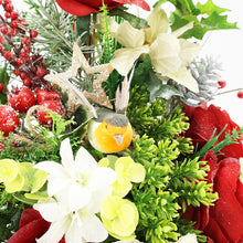Load image into Gallery viewer, Orion Christmas Robin Artificial Flower Memorial Arrangement