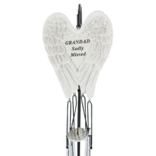 Load image into Gallery viewer, Grandad Sadly Missed Guardian Angel Wings Wind Chime