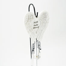 Load image into Gallery viewer, Nan Sadly Missed Guardian Angel Wings Wind Chime