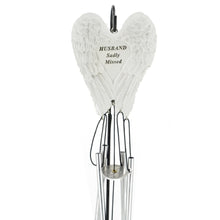 Load image into Gallery viewer, Husband Sadly Missed Guardian Angel Wings Wind Chime