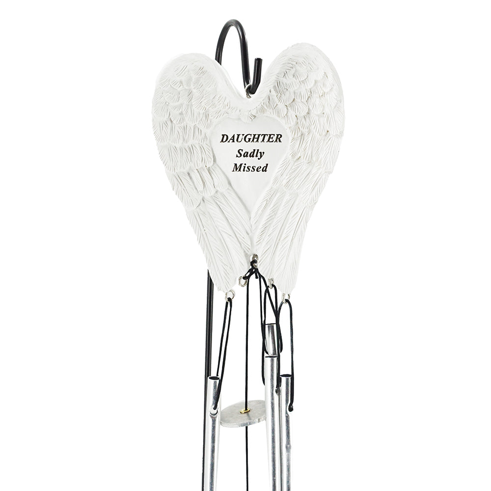 Daughter Sadly Missed Guardian Angel Wings Wind Chime