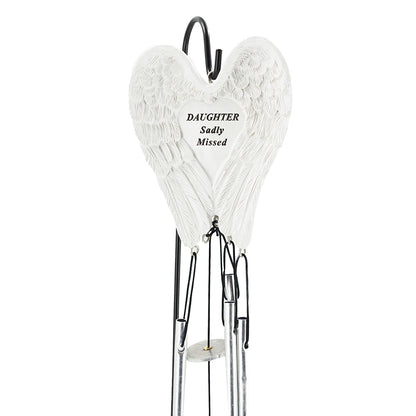 Daughter Sadly Missed Guardian Angel Wings Wind Chime