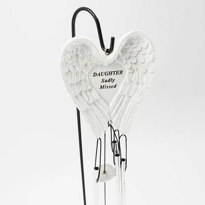 Daughter Sadly Missed Guardian Angel Wings Wind Chime